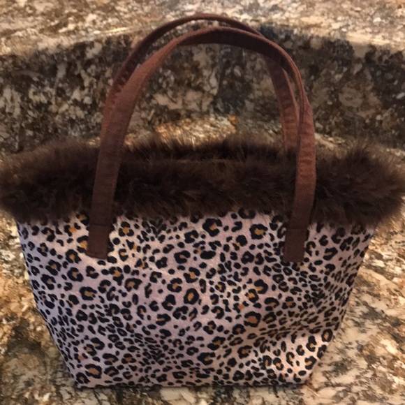 Leopard print cloth purse - Picture 5 of 6